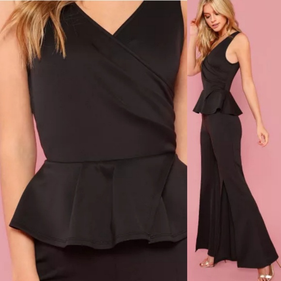 🆕️ Black Flare leg Jumpsuit - Picture 3 of 8